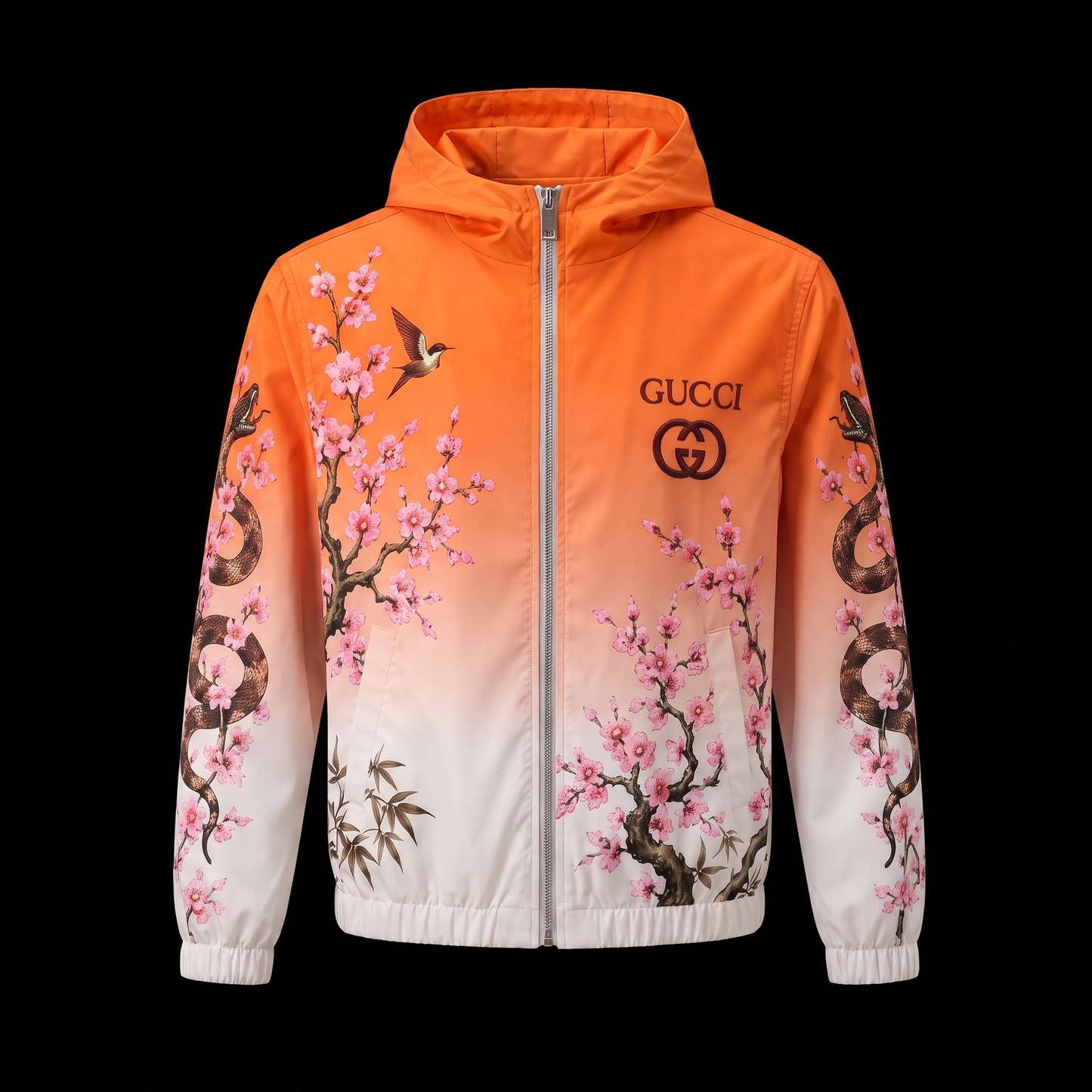 Guc Orange Snake Jacket
